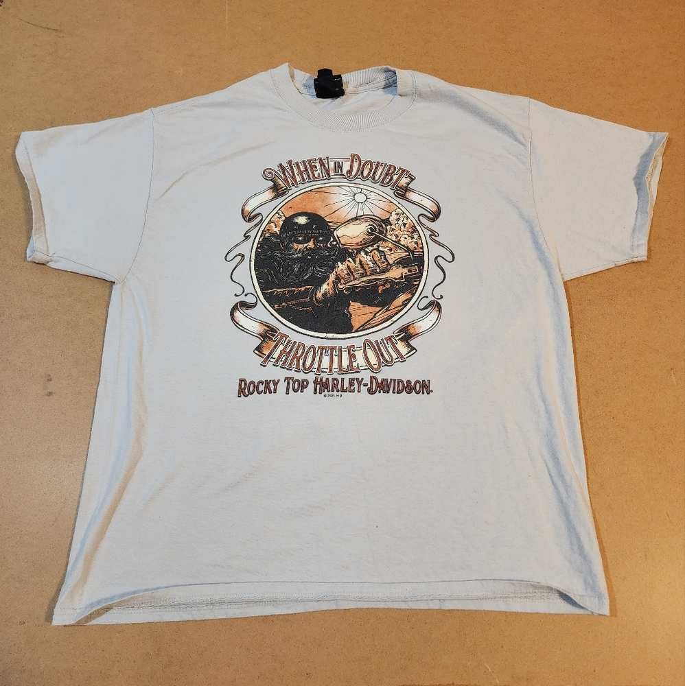 When in doubt rocky top Harley-Davidson xl tee